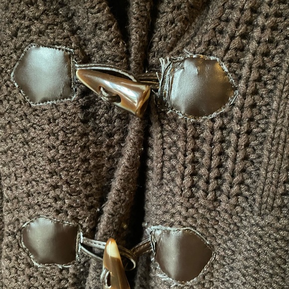 Brown Kitted Vest Buttons Medium 8/10 Sarsaparilla - Picture 3 of 9